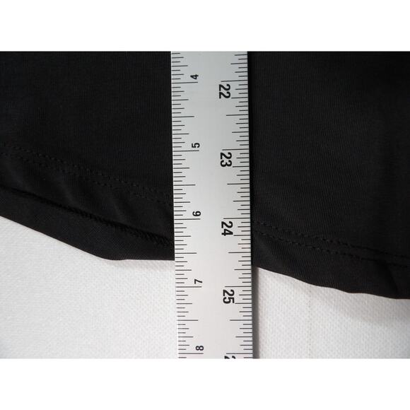 Allison Joy Top Shirt Sz Medium Slinky Soft Black Layers V Neck Staple Basic - Picture 8 of 9